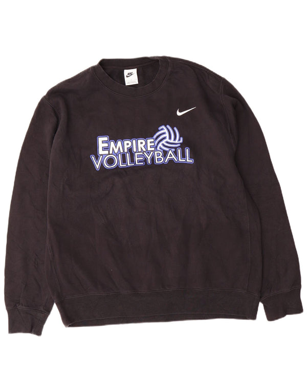 Nike Mens Empire Volleyball Graphic Sweatshirt Jumper Large Black Cotton