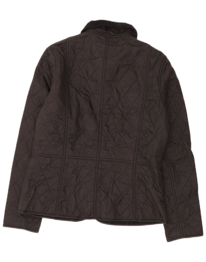 Barbour Womens Quilted Jacket UK 10 Small  Black Polyamide