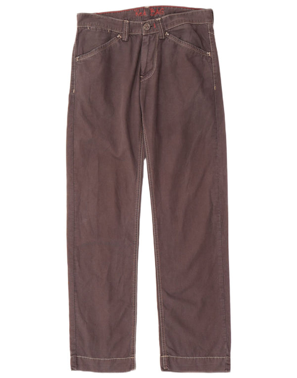 Murphy & Nye Mens Straight Casual Trousers W31 L32 Brown Cotton
