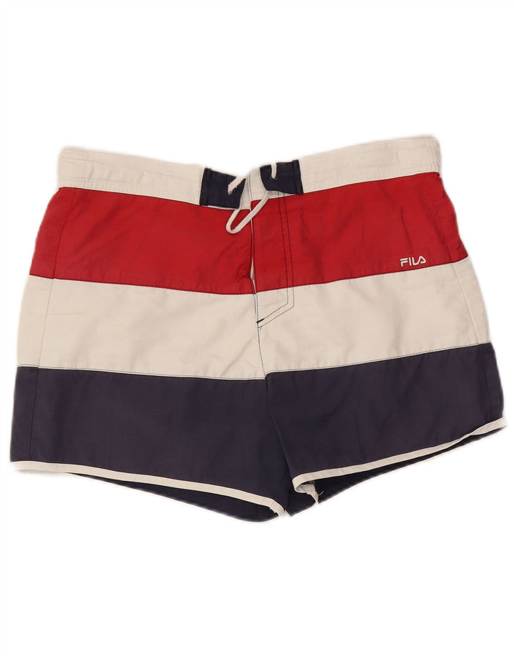 Fila Mens Swimming Shorts Medium Multicoloured Colourblock Polyester