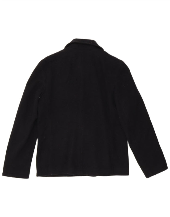 J. CREW Womens Utility Jacket UK 14 Medium Navy Blue Wool