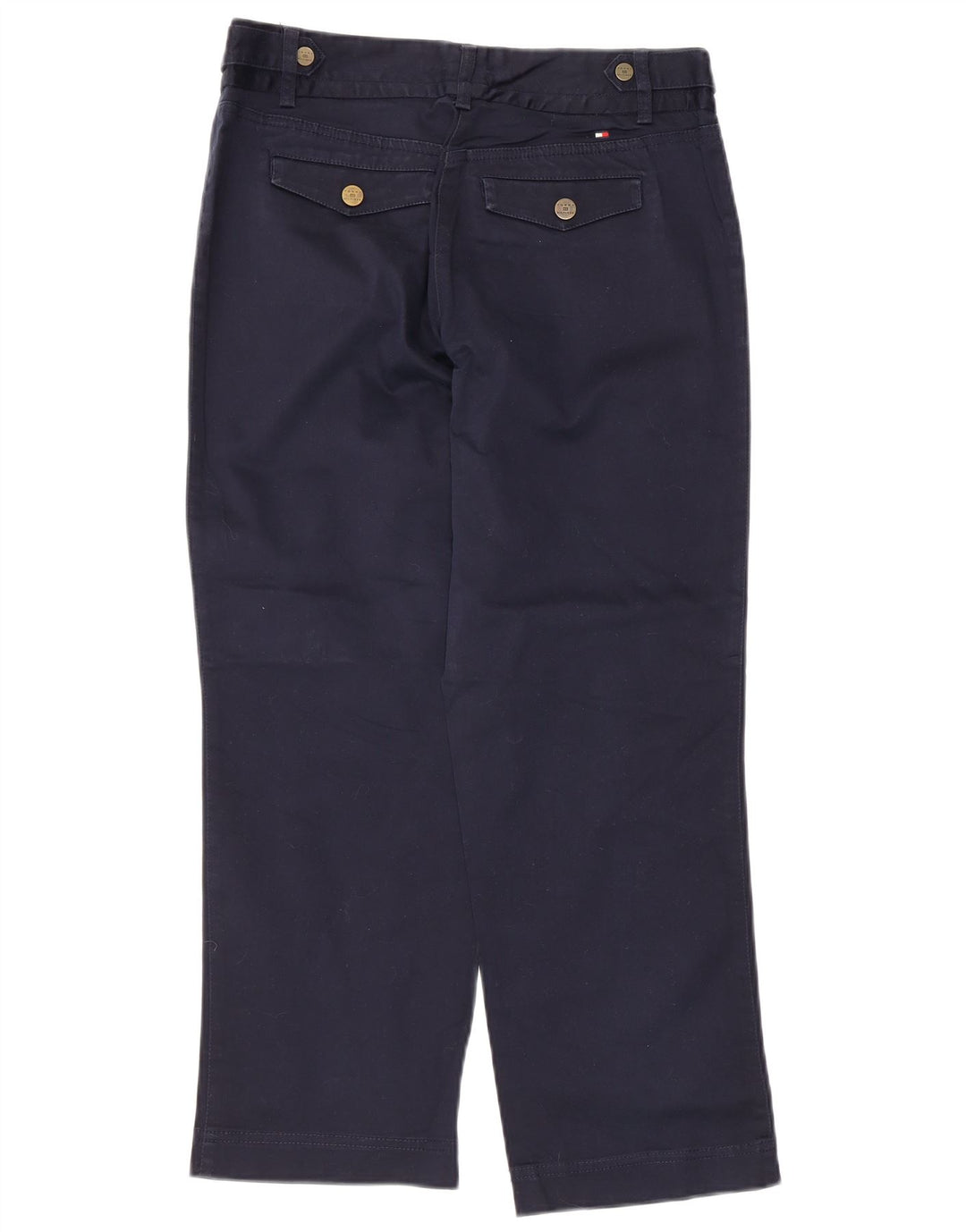 Tommy Hilfiger Womens Cropped Trousers US 10 Large W32 L25 Navy Blue