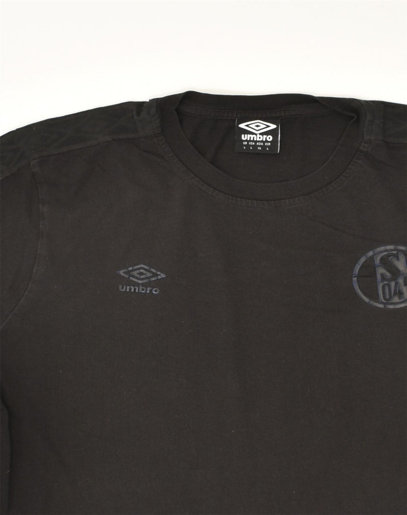 UMBRO Mens T-Shirt Top Large Black Cotton | Vintage Umbro | Thrift | Second-Hand Umbro | Used Clothing | Messina Hembry 