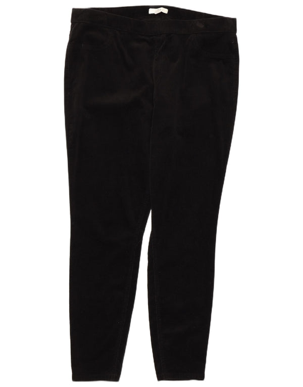 Marks & Spencer Womens Skinny Corduroy Trousers UK 18 XL W36 L28 Black