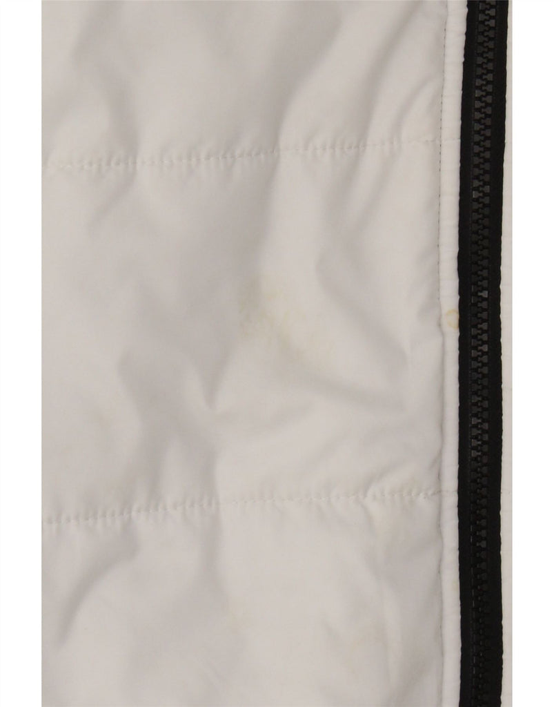 NIKE Womens Therma-Fit Oversized Graphic Padded Jacket UK 16 Large White Vintage Nike and Second-Hand Nike from Messina Hembry 