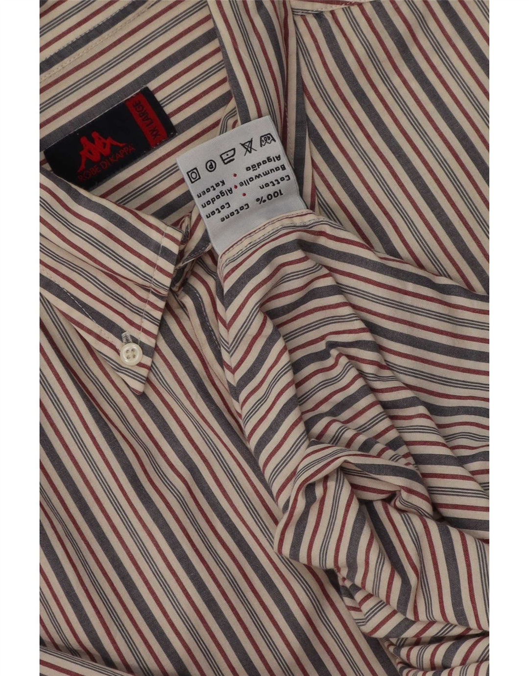 Kappa Mens Shirt 2XL Multicoloured Striped Cotton