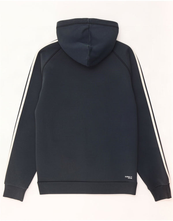 Adidas Mens Clima 365 Zip Hoodie Sweater Medium Navy Blue Cotton