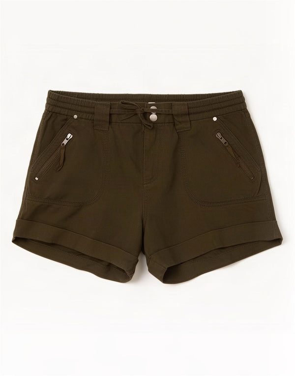 Rip Curl Womens Casual Shorts US 12 Large W34 Khaki Lyocell