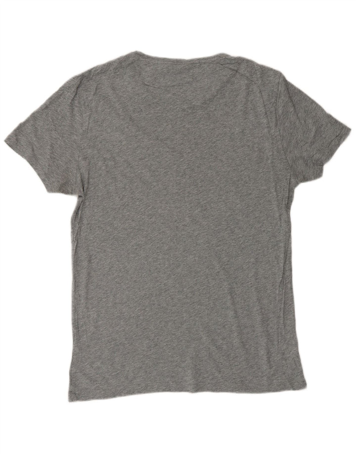 CALVIN KLEIN Mens Graphic T-Shirt Top Medium Grey Flecked Cotton
