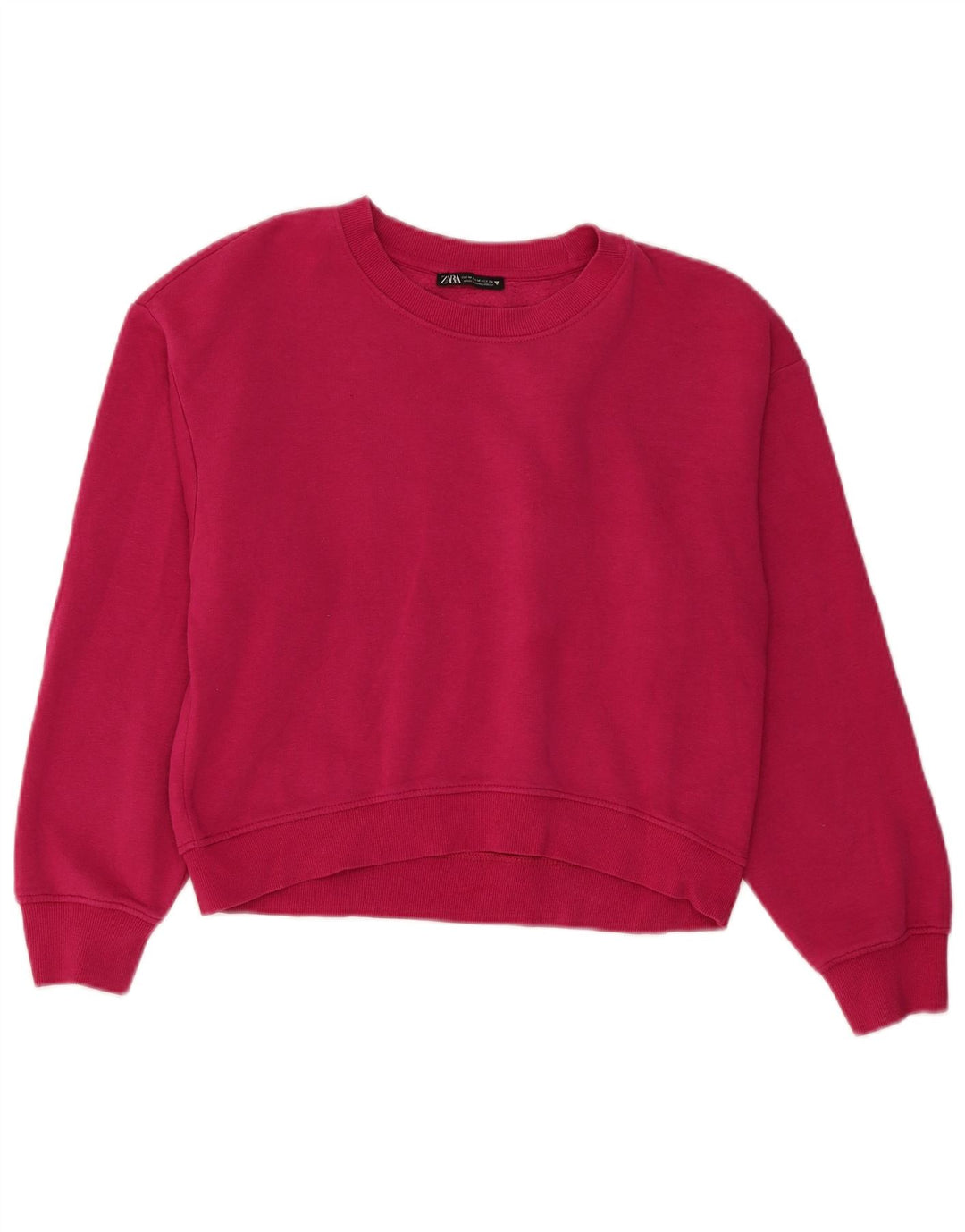 ZARA Womens Sweatshirt Jumper UK 14 Medium Pink