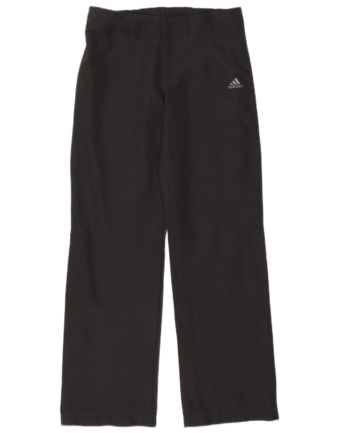 Adidas Womens Straight Trousers UK 12 Medium W30 L31 Black Polyester