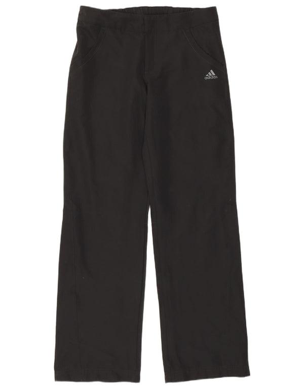 Adidas Womens Straight Trousers UK 12 Medium W30 L31 Black Polyester