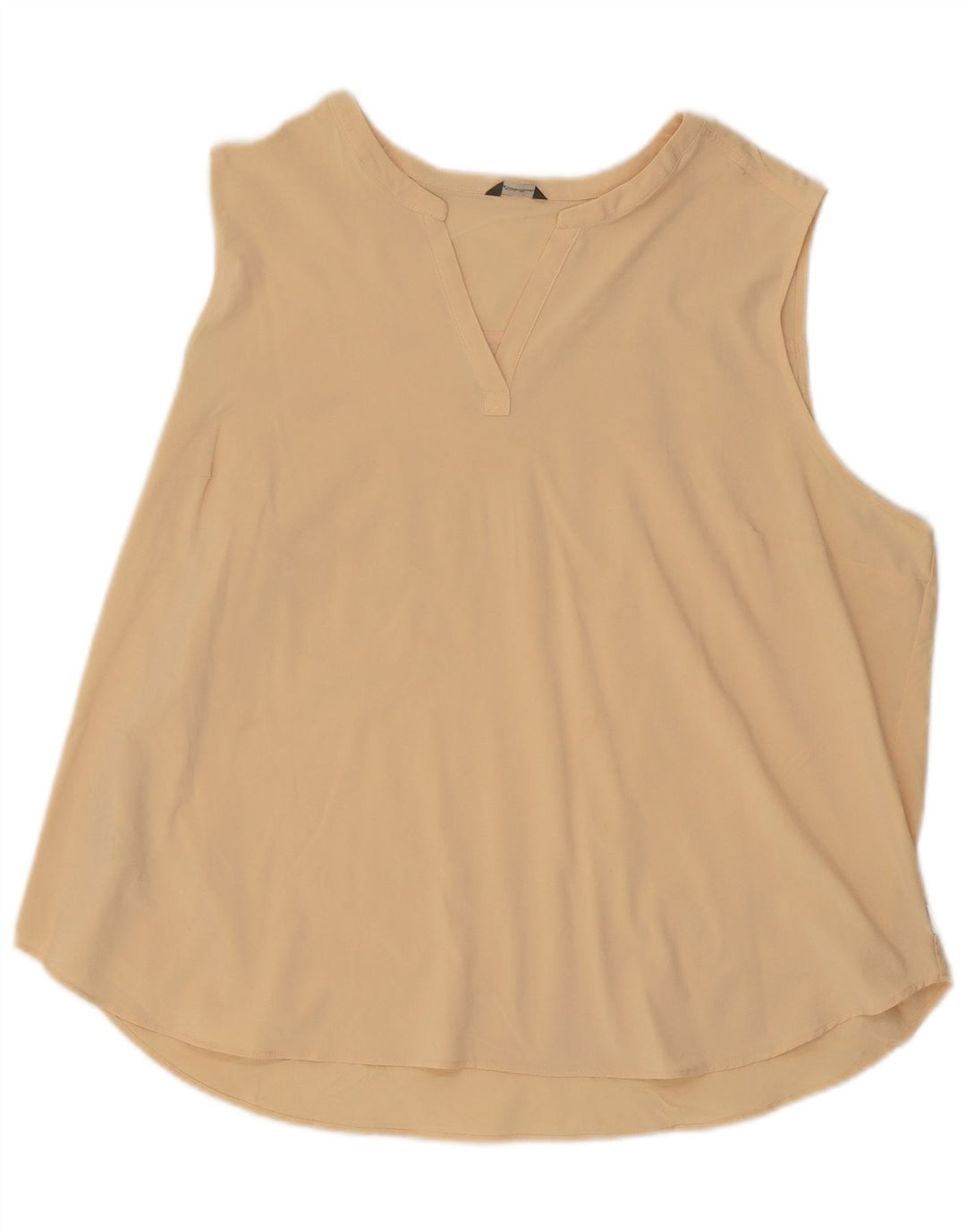 EDDIE BAUER Womens Sleeveless Blouse Top UK 18 XL Beige Polyester