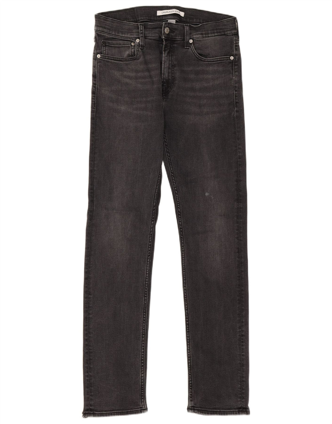 Calvin Klein Mens Slim Jeans W32 L32 Black Cotton