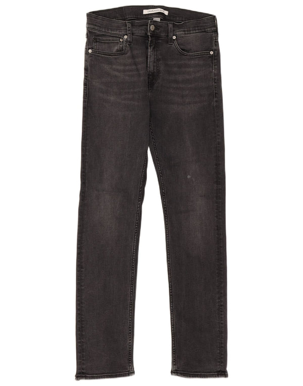 Calvin Klein Mens Slim Jeans W32 L32 Black Cotton