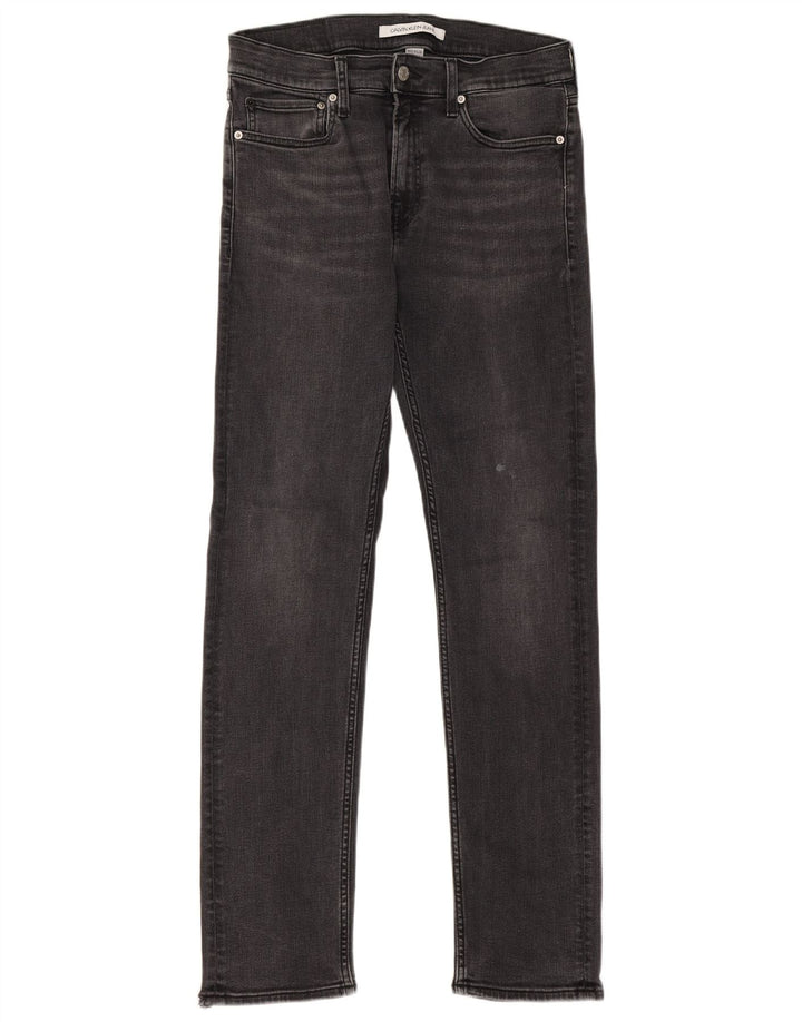 Calvin Klein Mens Slim Jeans W32 L32 Black Cotton