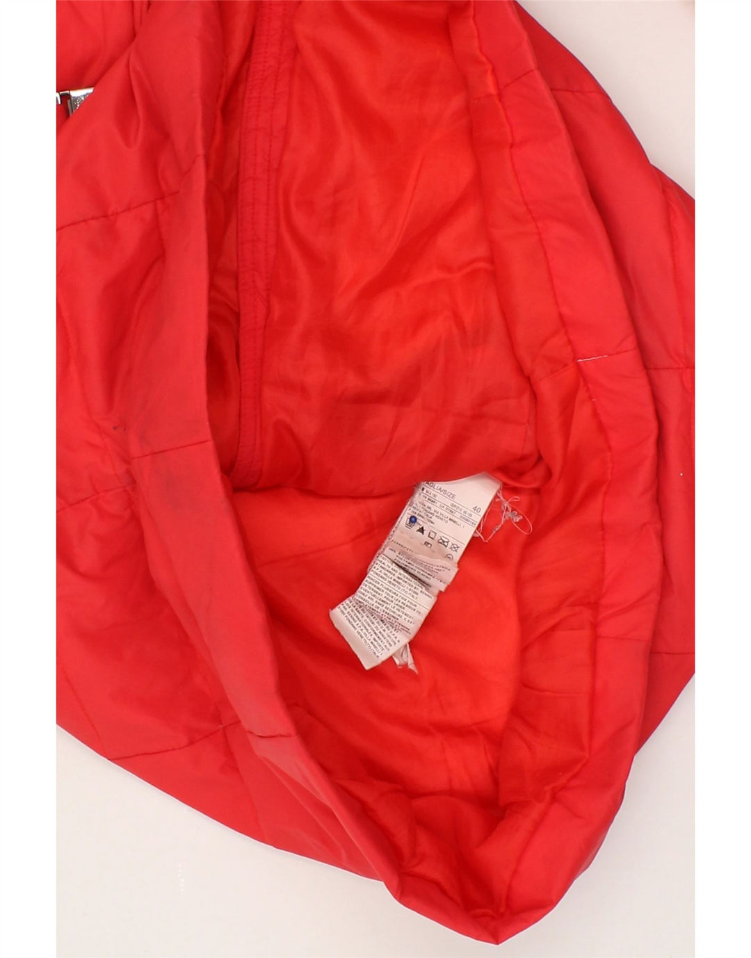BENETTON Womens Hooded Padded Coat IT 40 Small Pink Nylon Vintage Benetton and Second-Hand Benetton from Messina Hembry 