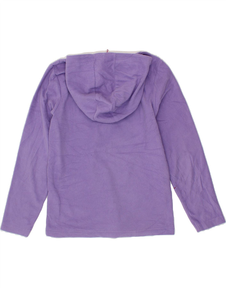 MOUNTAIN WAREHOUSE Girls Zip Neck Hooded Fleece Jumper 12-13 Years Purple Vintage Mountain Warehouse and Second-Hand Mountain Warehouse from Messina Hembry 