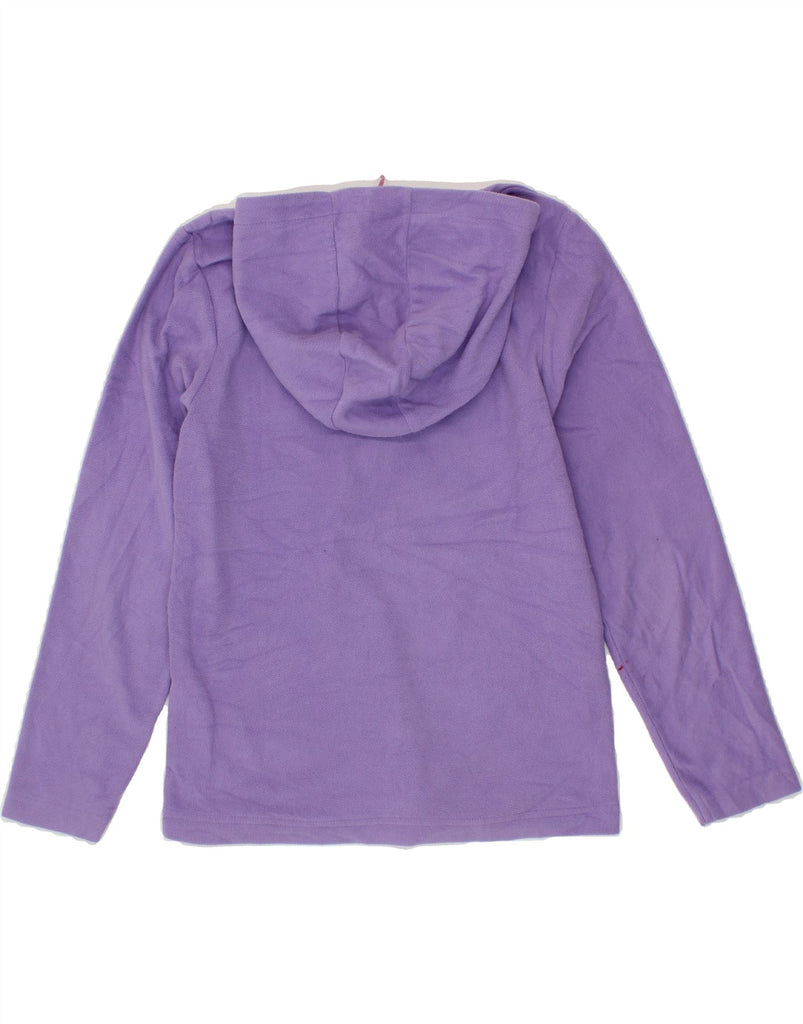MOUNTAIN WAREHOUSE Girls Zip Neck Hooded Fleece Jumper 12-13 Years Purple Vintage Mountain Warehouse and Second-Hand Mountain Warehouse from Messina Hembry 