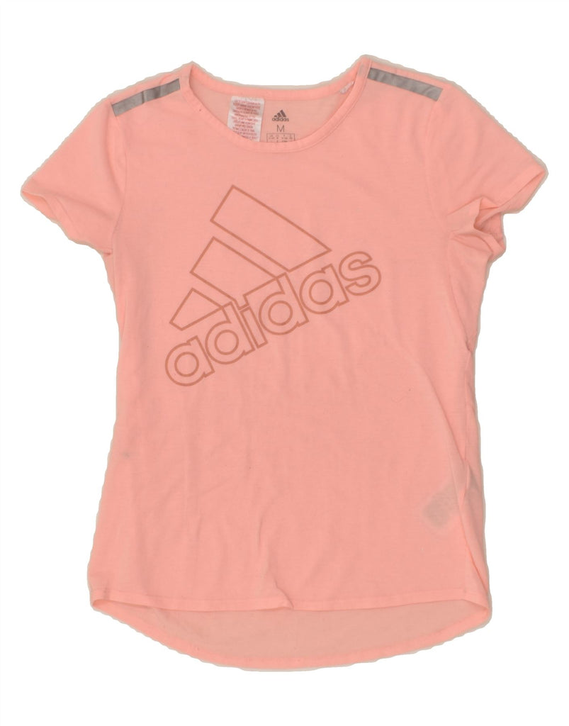 ADIDAS Girls Graphic T-Shirt Top 11-12 Years Medium Pink Polyester | Vintage Adidas | Thrift | Second-Hand Adidas | Used Clothing | Messina Hembry 