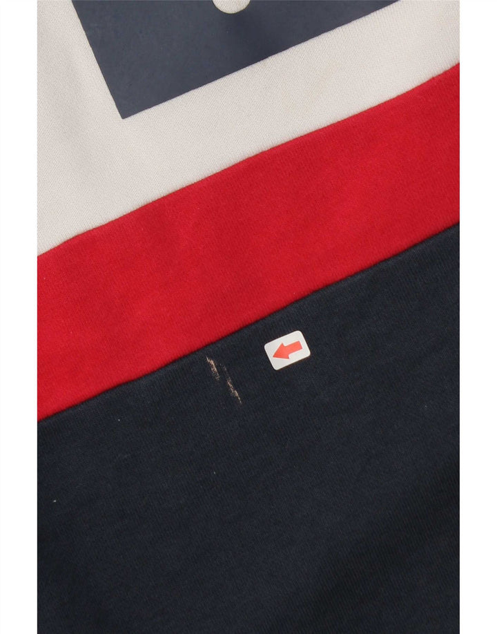 Fila Mens Graphic Sweatshirt Jumper Large Multicoloured Colourblock Cotton