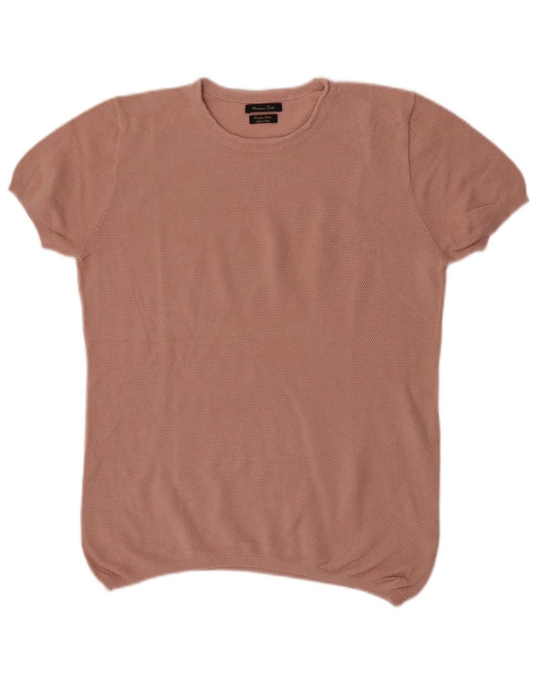 Massimo Dutti Womens Blouse Top UK 16 Large Pink Cotton