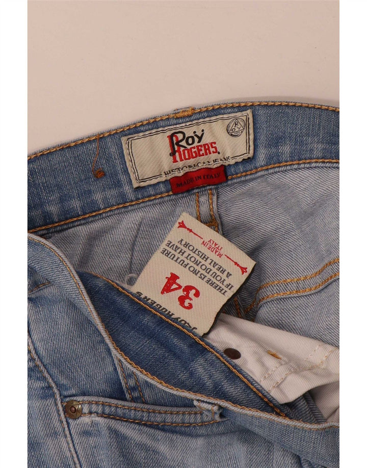 Roy Rogers Mens Straight Jeans W34 L30 Blue Cotton