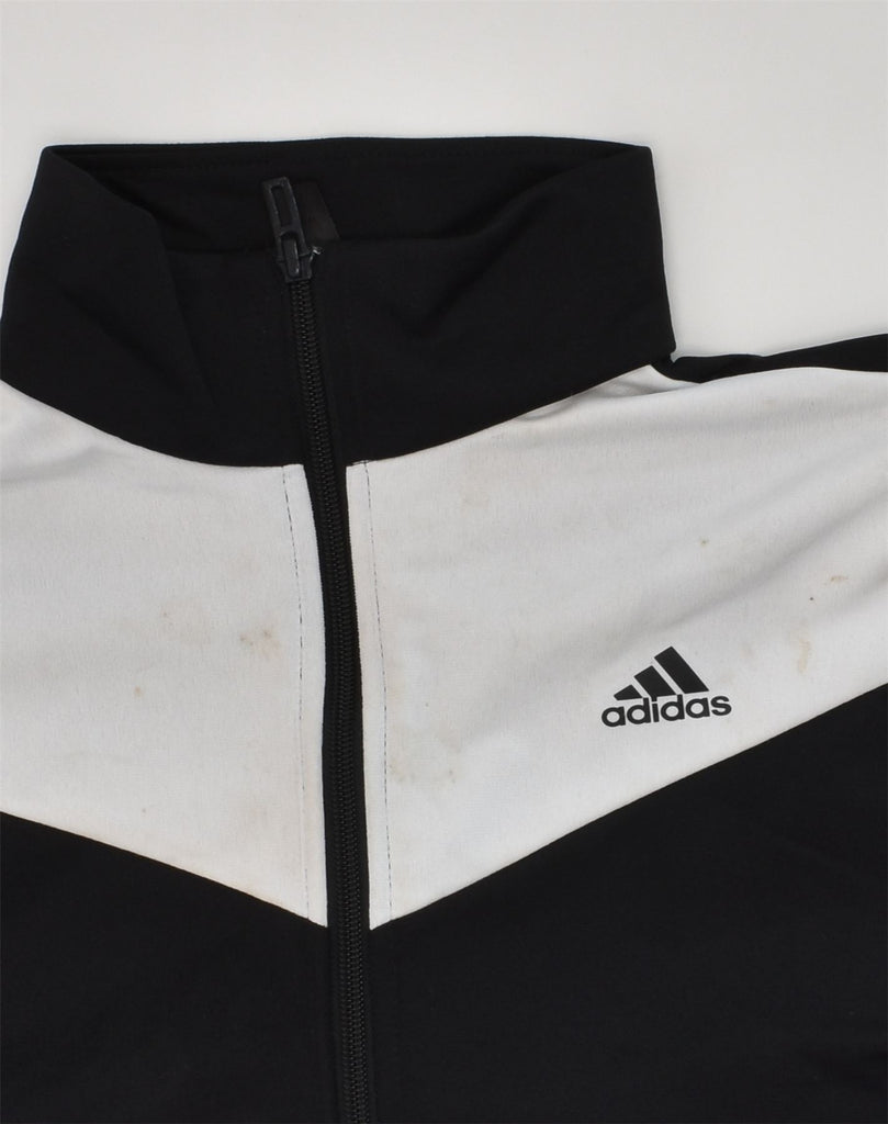 ADIDAS Boys Tracksuit Top Jacket 12-13 Years Black Colourblock Polyester | Vintage Adidas | Thrift | Second-Hand Adidas | Used Clothing | Messina Hembry 