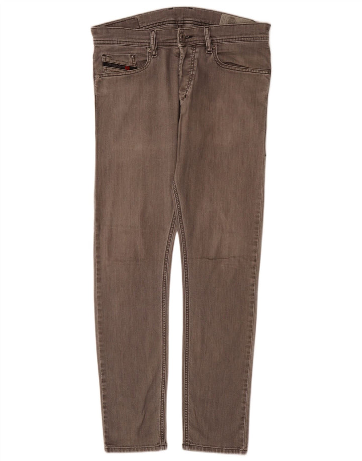 Diesel Mens Tepphar Carrot Slim Jeans W28 L30 Grey Cotton