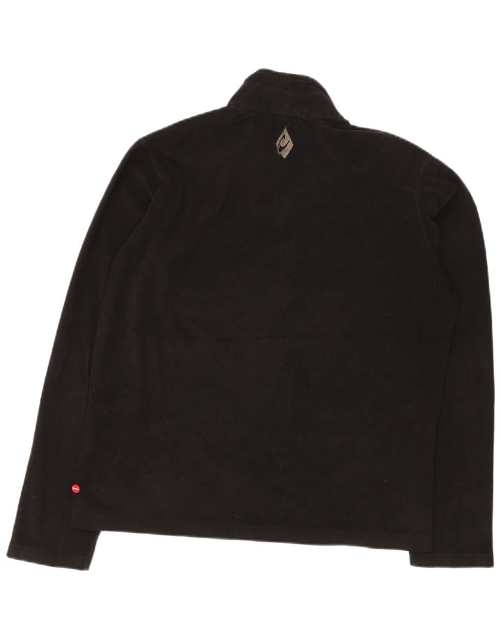 O'NEILL Womens Zip Neck Fleece Jumper UK 18 XL Black Polyester