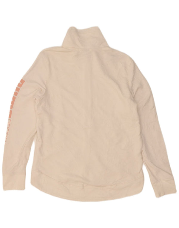 Puma Womens Graphic Tracksuit Top Jacket UK 14 Medium White