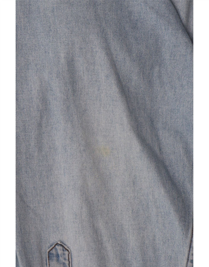 Carrera Mens Denim Shirt Size 39/40 Medium Blue Cotton