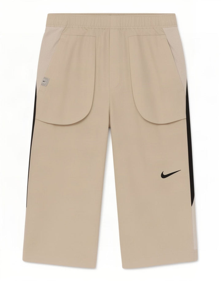 Nike Boys Bermuda Sport Shorts 10-11 Years Beige Colourblock Polyester