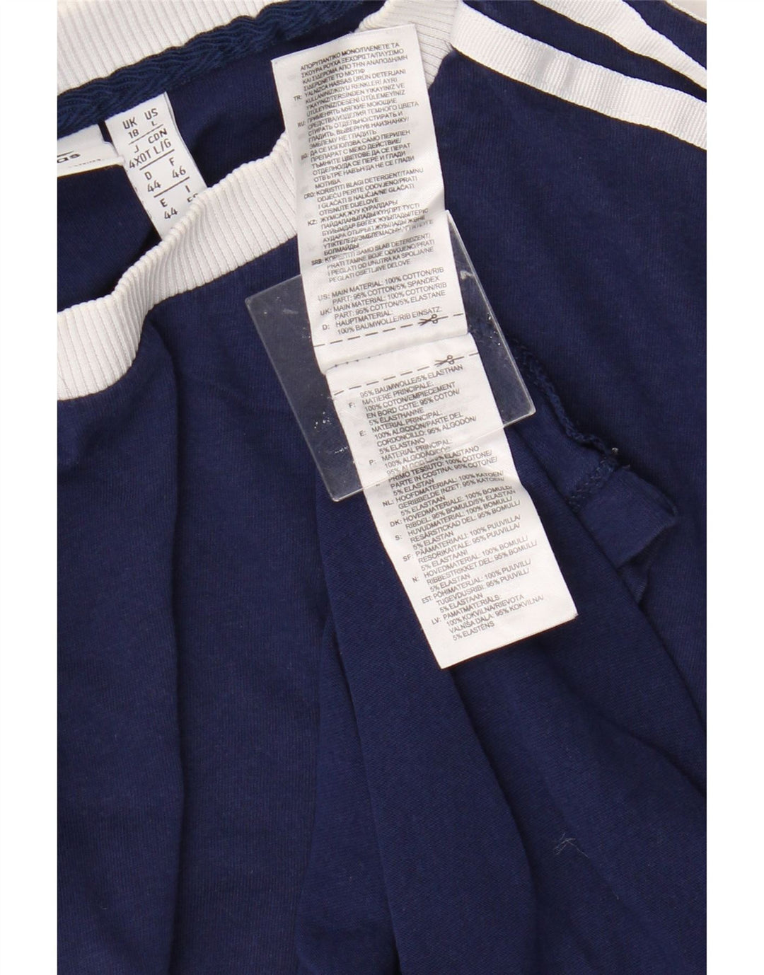 Adidas Womens T-Shirt Top UK 18 XL Blue Cotton