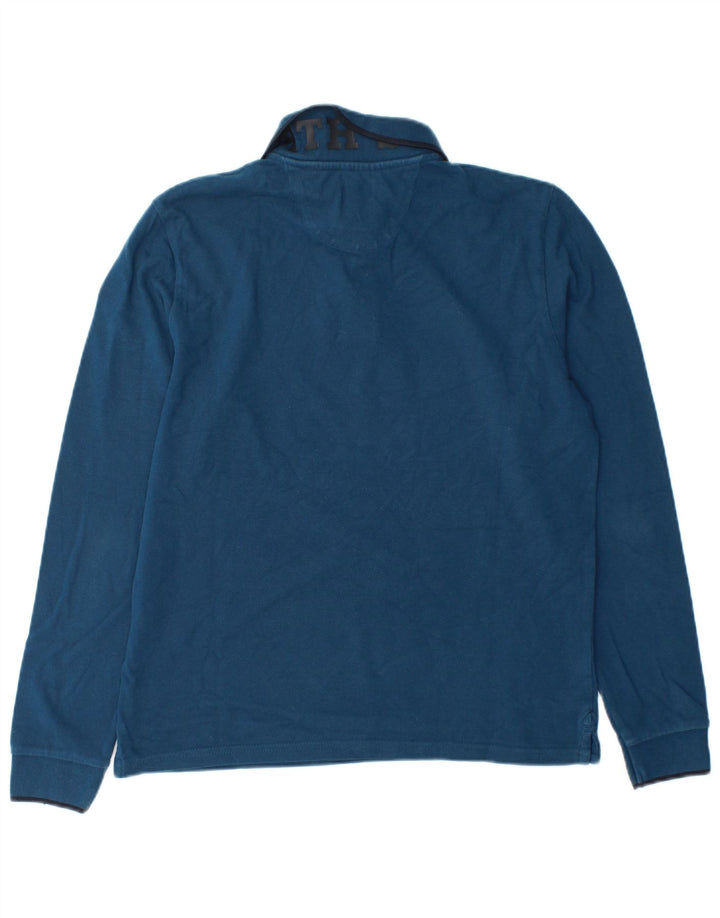 North Sails Mens Long Sleeve Polo Shirt Small Navy Blue