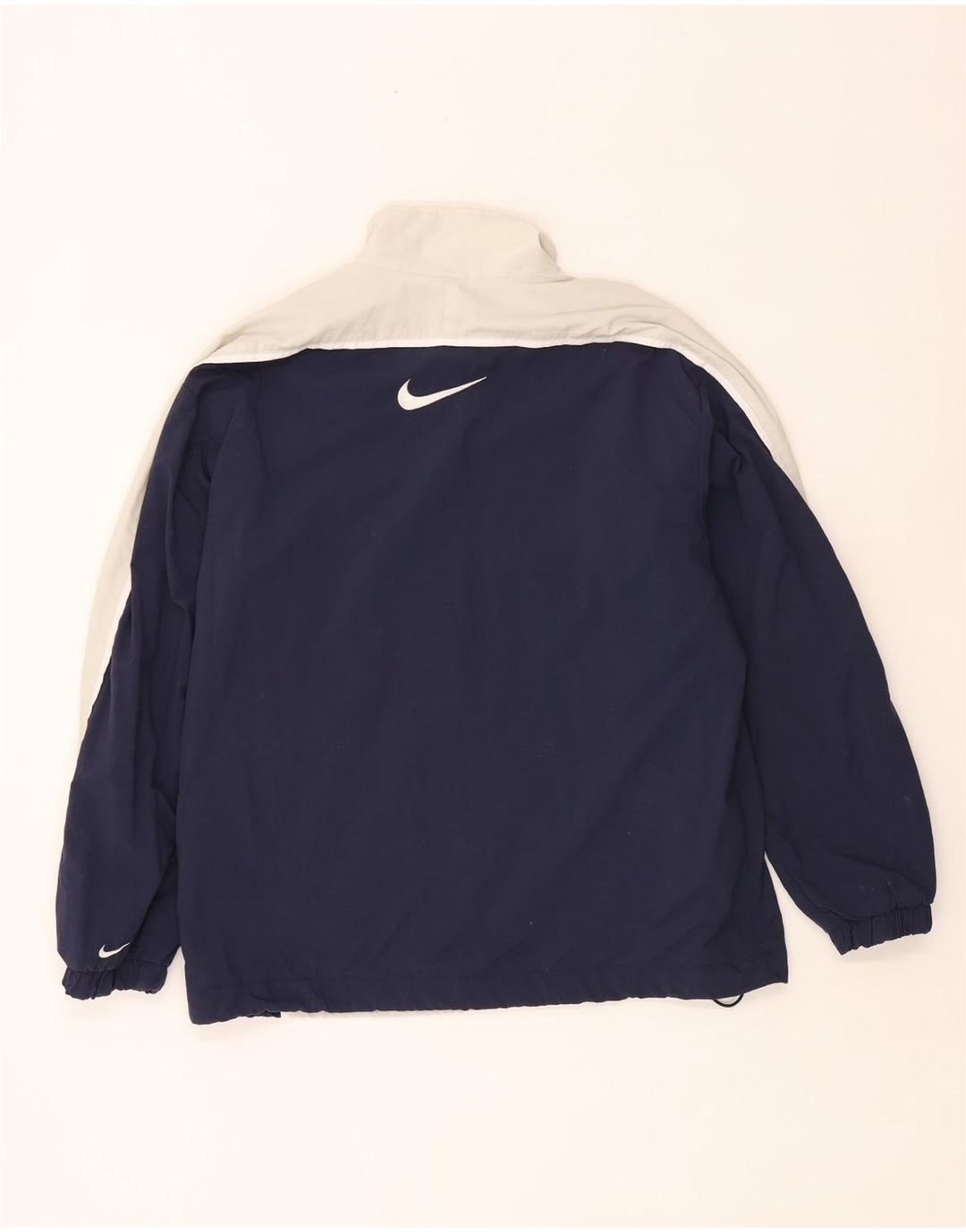 Nike Mens Tracksuit Top Jacket UK 36/38 Small Grey Colourblock Polyester