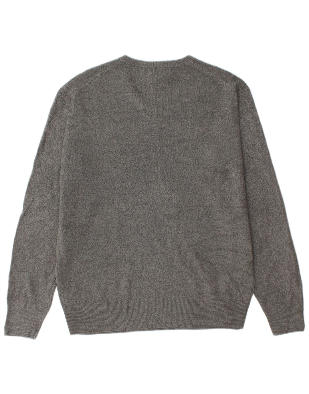 Dockers Mens V-Neck Jumper Sweater Medium Grey Acrylic