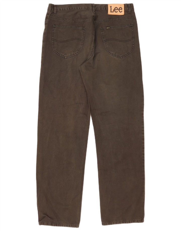 Lee Mens Straight Jeans W34 L32 Black Cotton