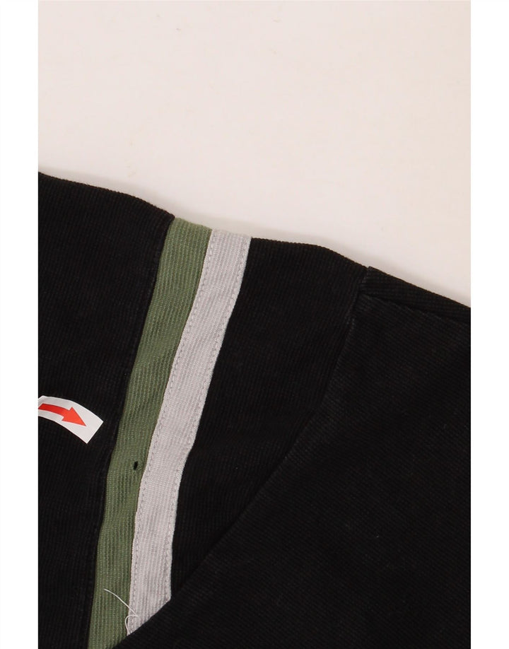 LEE Mens Polo Shirt Large Black Striped