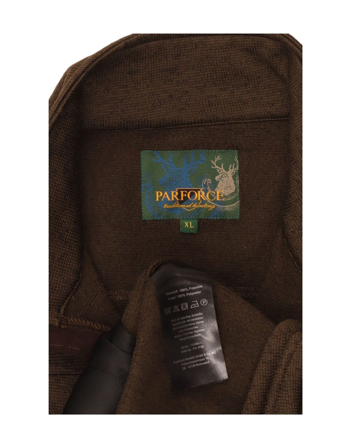 PARFORCE Mens Tracksuit Top Jacket XL Brown Polyester