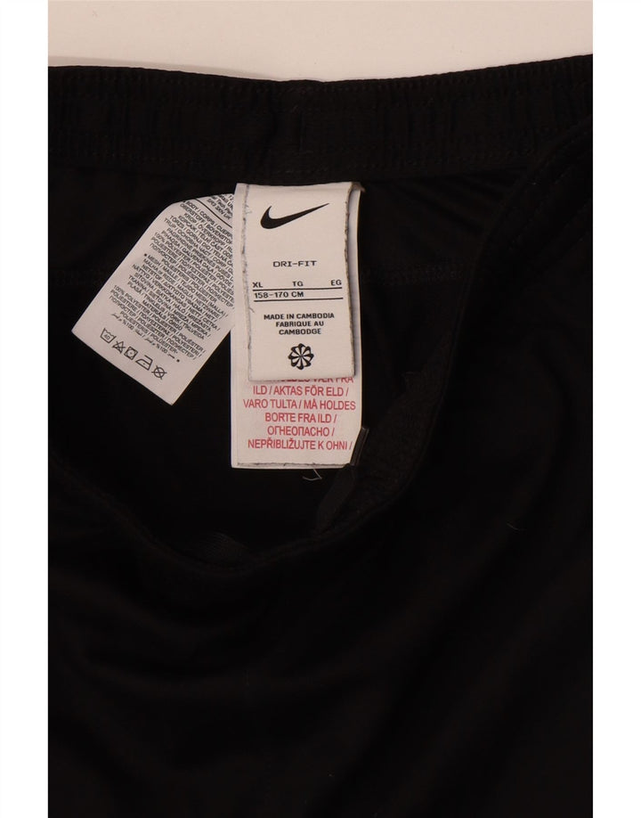 NIKE Boys Dri Fit Tracksuit Trousers 13-14 Years XL Black Polyester