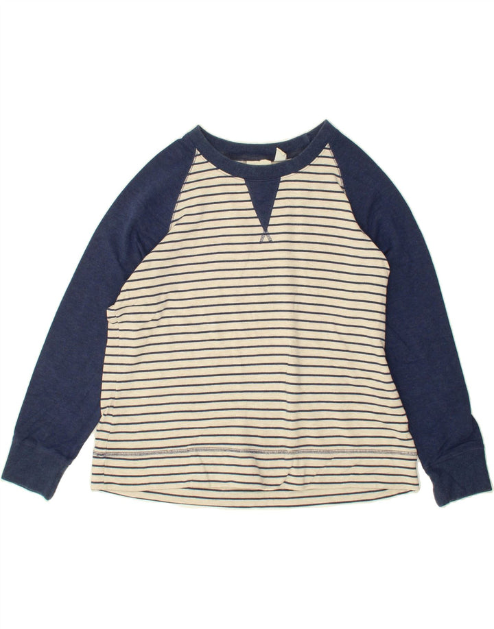 L.L.BEAN Womens Sweatshirt Jumper UK 18 XL White Colourblock Polyester Vintage L.L.Bean and Second-Hand L.L.Bean from Messina Hembry 