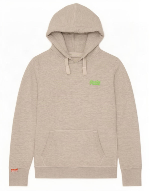 Superdry Boys Hoodie Jumper 13-14 Years Large Grey Flecked Cotton