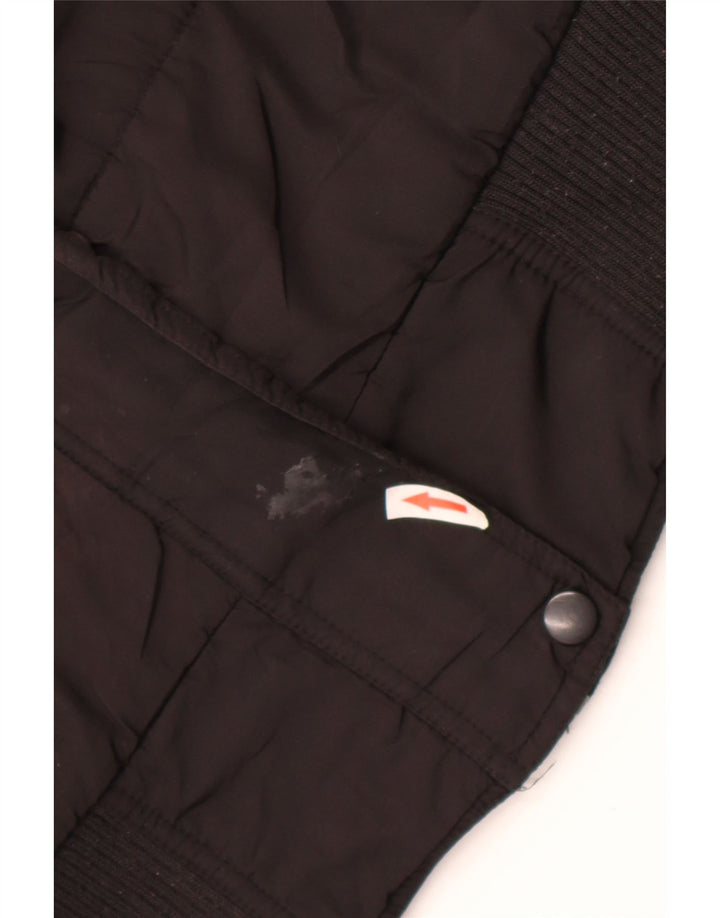 Fila Womens Hooded Windbreaker Jacket UK 12 Medium Black Polyester