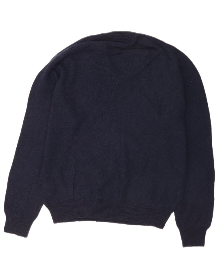 Marks & Spencer Mens Regular Fit V-Neck Jumper Sweater Medium Navy Blue