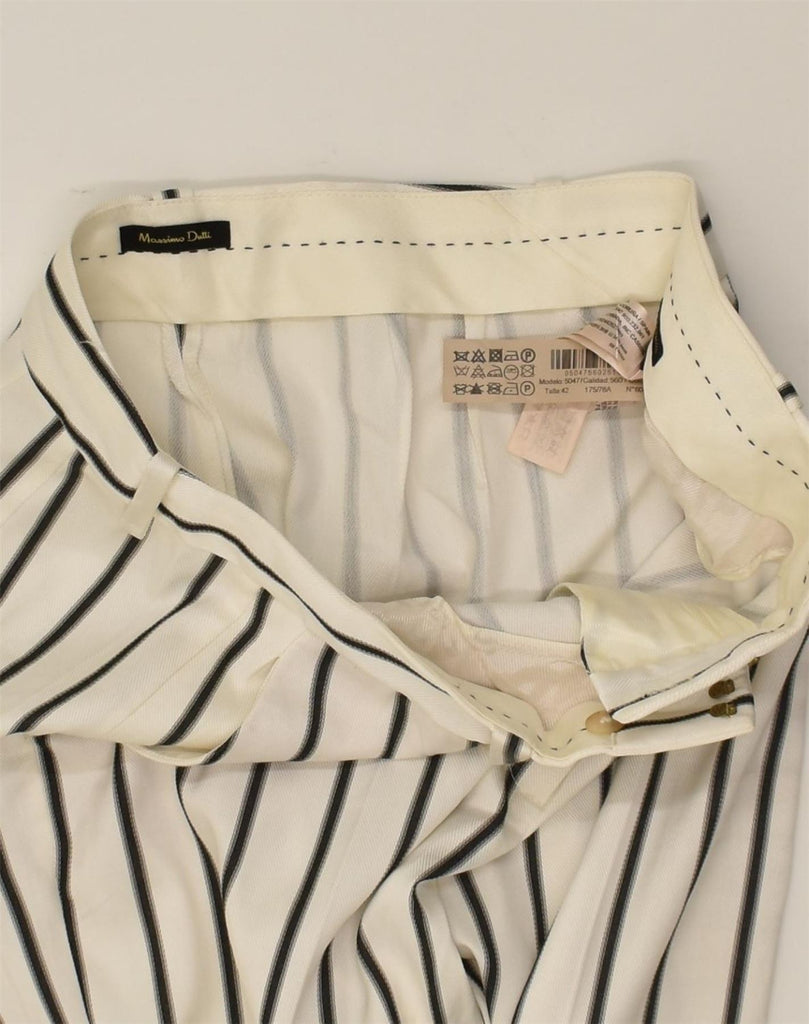 MASSIMO DUTTI Womens Tapered Chino Trousers EU 42 Large W32 L28  Off White | Vintage Massimo Dutti | Thrift | Second-Hand Massimo Dutti | Used Clothing | Messina Hembry 