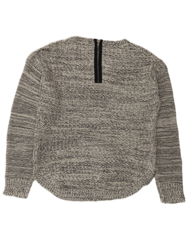 Marks & Spencer Womens V-Neck Jumper Sweater UK 14 Medium Navy Blue Flecked