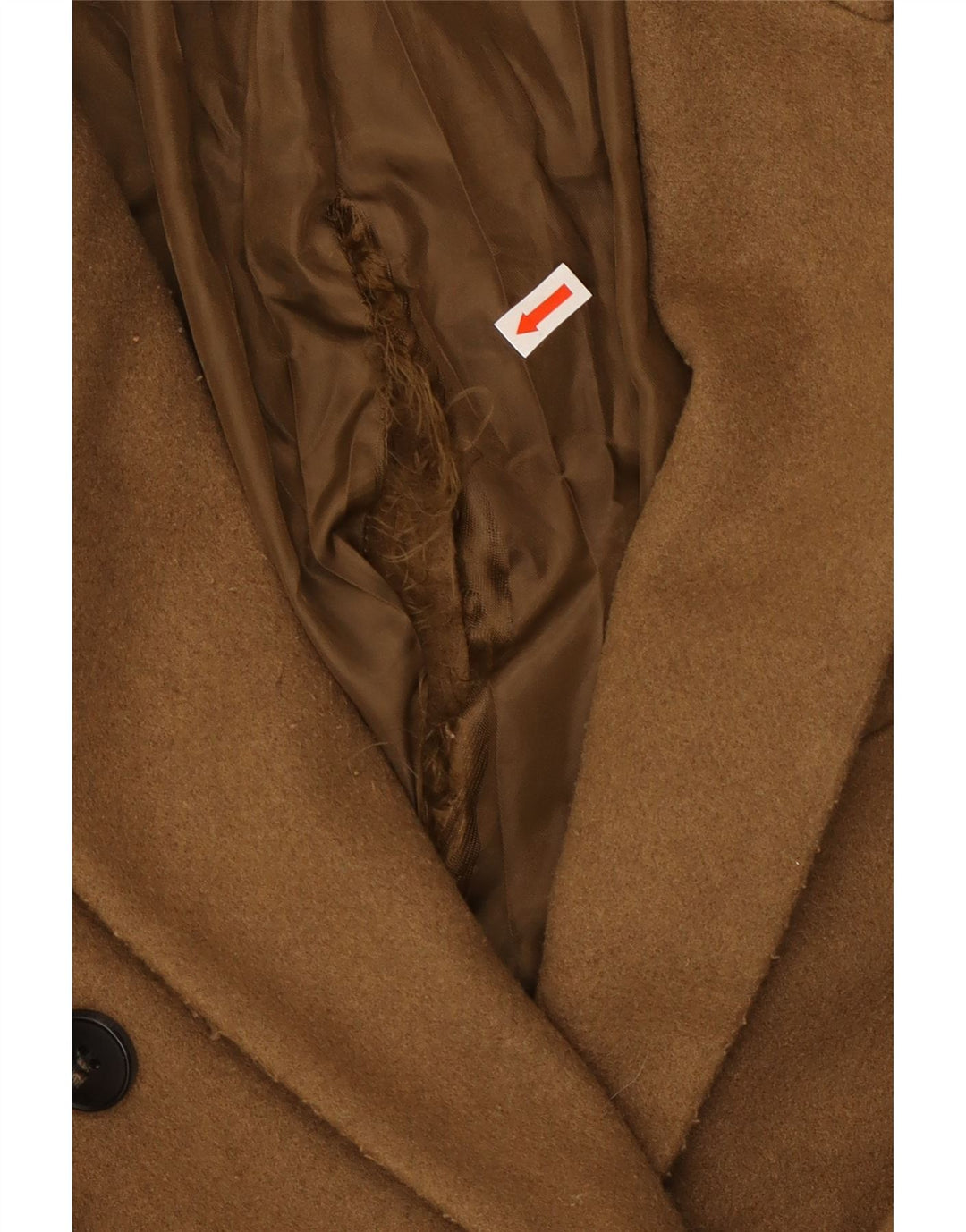 Topshop Womens Petite Oversized Double Breasted Coat UK 4 XS Brown