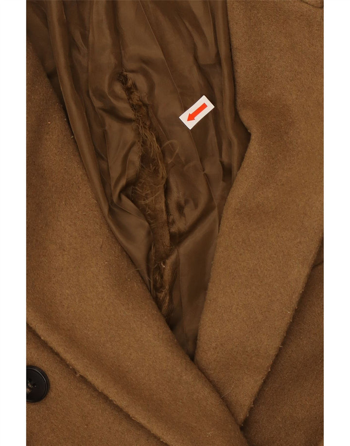 Topshop Womens Petite Oversized Double Breasted Coat UK 4 XS Brown