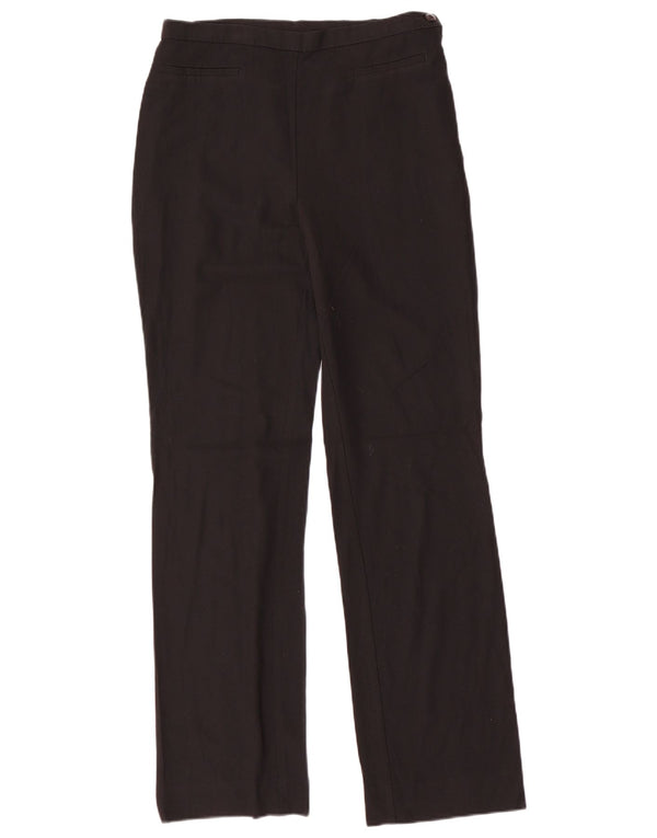 Marks & Spencer Womens Straight Casual Trousers UK 12 Medium W28 L32 Black